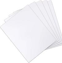 PVC-Schaumstoffplatten, 7 mm, Polyvinylchlorid-Schaumstoff-Kern, zum Basteln, Modellieren und Kunst-Displays, 0,7 x 10 x 20 cm, Weiß, 5 Stück