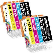 Q-image PGI-580 CLI-581 XXL spausdintuvo kasetės suderinamos su Canon 580XXL 581XXL kasetėmis, skirtomis TS6350 TS705 TS8350 TS8352 TS9550 TS6351 TS8351 TR8550 TR7550 TS9150 TS9550 51C 451C 250 cm