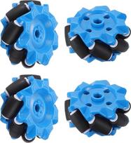 QUARKZMAN 2 sėdynių Mecanum Räder Set 52mm / 2.05" ABS Gummi Omnidirektionale Räder Für Smart Robot Car Teile DIY Modelle Zubehör Blau
