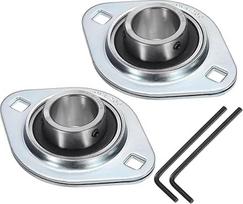 QUARKZMAN 2 Stück SBPFL206-18 Lagergehäuse 1-3/32" Bohrung Lager Einheiten Stahl Flansch Montiertes Lagergehäuse Mit Schraubenschlüssel ABEC 3