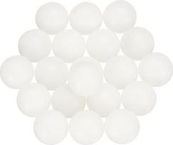 QUARKZMAN 20 nailoninių plastikinių kamuoliukų pakuotė, 5/8 colio tvirti plastikiniai kamuoliukai, G1 tikslumo plastikiniai kamuoliukai, atsparūs trinčiai, skirti kamuoliukų sluoksniui, balti