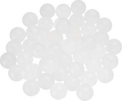QUARKZMAN 50 PP plastikinių kamuoliukų pakuotė, 15 mm kietieji plastikiniai kamuoliukai, G2 tikslumo plastikiniai kamuoliukai, atsparūs trinčiai, skirti kamuoliukų sluoksniui, baltos spalvos