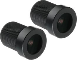 QUARKZMAN 6 mm CCTV kameros objektyvas 5MP F2.0 FPV plataus kampo apsaugos kameros objektyvas M12 sriegio skersmuo IP kamerai Panoraminė juoda pakuotė 2 vnt.