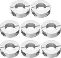 QUARKZMAN 8 Stück Geteilte Klemmringe für Welle, 25mm Bohrung 50mm AD 15mm Breite Stellringe Aluminiumlegierung Gewindestift Wellenkragen