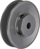 QUARKZMAN BK40-1/2 V-Riemenscheibe 1/2" Bohrung 3.95" Außendurchmesser Einfachrille Vollscheibe Passbohrung Riemenscheibe Gusseisen Riemenprofil Für 3L Oder B Riemen