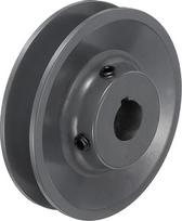 QUARKZMAN BK40-3/4 V-Riemenscheibe 3/4" Bohrung 3.95" Außendurchmesser Einfachrille Vollscheibe Maßgebohrte Scheibe Gusseisen Riemenprofil Für 3L Oder B Riemen