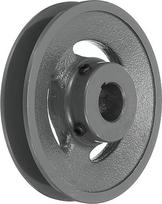 QUARKZMAN BK52-1 1/8 V-Riemenscheibe 1 1/8" Bohrung 4.95" Außendurchmesser Einzelrille Nabenriemenscheibe Maßgebohrte Riemenscheibe Gusseisen Riemenprofil Für 3L Oder B Riemen