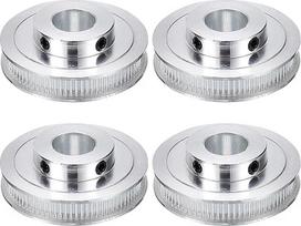 QUARKZMAN GT-2 diržo skriemulys Sinchroninis ratas 80 dantų 16 mm skylė Tinka 6 mm pločio diržui Aliuminio lydinio laikrodžio diržo skriemulys 3D spausdintuvui CNC mašinai Pakuotė iš 4 vnt.