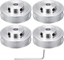 QUARKZMAN GT-2 diržo skriemulys Sinchroninis ratas 80 dantų 8 mm skylė Tinka 10 mm pločio diržams Aliuminio lydinio laikrodžio diržo skriemulys su veržliarakčiu, skirtas 3D spausdintuvams 4 vnt. pakuotėje
