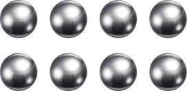 QUARKZMAN tikslieji 14 mm skersmens 304 nerūdijančio plieno rutuliukai guoliams 8 vnt. pakuotėje