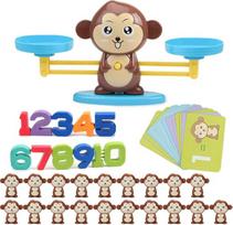 Queta Montessori matematinių svarstyklių žaislas, animacinių gyvūnų svarstyklės, matematikos žaislas, mokomasis žaislas su svarstyklėmis ir priedais, žaislas vaikams, skirtas mokytis skaičiuoti ir skaičiuoti