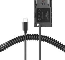Raeisusp LP-E6 dirbtinė baterija PD spyruoklinė maitinimo jungtis USB-C kabelis DR-E6, skirtas "Canon EOS R 90D 80D 70D 60Da 5D Mark II III IV 6D Mark II 7D Mark II