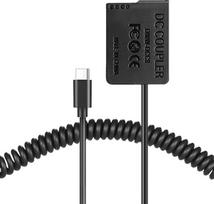 Raeisusp PD spyruoklinė maitinimo jungtis USB-C kabelis DMW-BLC12 baterijos manekenas DMW-DCC8 jungtis, skirta "Panasonic" G6 G7 G80 G81 G85 GX8 G90 G91 G91 G95 G99 FZ1000 FZ2000 FZ2500 fotoaparatui