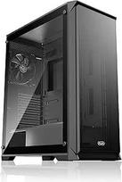 RAIJINTEK Arcadia 41 Black, vidutinio aukščio kompiuterio korpusas, minimalistinis dizainas su grūdintu stiklu, 120 mm galinis ventiliatorius iš anksto sumontuotas, didelis oro srautas tylioms ir švarioms žaidimų sistemoms, ATX palaikymas