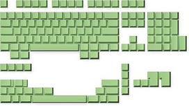 Ranked Premium tuščių klavišų dangtelių rinkinys | 1,4 mm storio PBT | Cherry profilis mechaninei klaviatūrai (Pistachio, 139 klavišai)