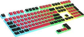 Ranked Pudding PBT Keycaps | 112 Double Shot Translucent ANSI US ir ISO Layout | OEM profilis RGB mechaninei žaidimų klaviatūrai (raudonai juodas)