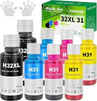 Rašalas, suderinamas su HP 31 32XL rašalo buteliukais, trūkstamais "Smart Tank" 31 32XL 315 319 455 515 516 530 555 558 5105 7005 7006 7305 7306 7605 559 570 65 5 670 790 415 419 8000 puslapių (8 pakuotės 2BK/2C/2M/2Y)