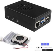Raspberry Pi 5 korpusas 9 x 6 x 3 cm Priedai Metalinis korpusas su Raspberry Pi 5 ventiliatoriumi