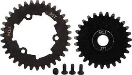 RC 35T Stirnradgetriebe aus Stahl, verschleißfest, feine Verarbeitung, M1,5 RC-Stirnradgetriebe-Ritzel-Set für 1/5 6S (27T)