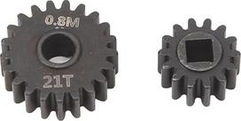 RC automobilio Untersetzungsgetriebe Schwarzer Stahl Leichtlauf 0,8M 14T 21T Untersetzungsgetriebe für Axial Capra für SCX10 III 1/10 RC Car
