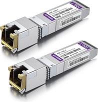REDLUX 2.5/5/10G SFP+-RJ45 modulis, CAT.6a/CAT7 RJ45 jungtis, iki 30 m, 10GBase-T varinis siųstuvas suderinamas su "Cisco SFP-10G-T", "Ubiquiti UF-RJ45-10G", "Meraki", "Fortinet", "D-Link" ir kt. 2 vnt. pakuotėje