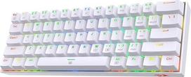 Redragon K630 Dragonborn 60% laidinė RGB žaidimų klaviatūra, 61 klavišas, kompaktiška mechaninė klaviatūra su linijiniu raudonos spalvos jungikliu, Pro Driver palaikymas, balta