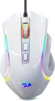 Redragon M602 RGB laidinė žaidimų pelė RGB spektro apšvietimo ergonominė pelė "Griffin" programuojama su 7 apšvietimo režimais iki 7200 DPI, skirta "Windows" kompiuterių žaidėjams (balta)