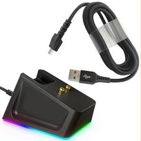 REEYEAR įkrovimo stotelė su 1,5 m USB įkrovimo kabeliu tinka Razer Naga Pro/DeathAdder/Basilisk/Viper Ultimate Gaming Mouse, magnetinis dokas su įkrovimo lygio indikatoriumi ir neslystančiu lipduku