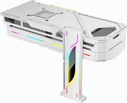 Reguliuojamo aukščio RGB GPU stovas, aliuminio lydinio 19-153 mm reguliuojamas vaizdo plokštės laikiklis su magnetiniu pagrindu (baltas)