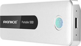 RENICE 512GB nešiojamasis išorinis SSD diskas su pirštų atspaudų šifravimu iki 1000MB/s itin spartaus USB 3.2 Gen2 išorinio kietojo kūno disko