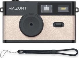 Retro skaitmeninis fotoaparatas 12MP ekranas be senovinio fotoaparato su 4 filtrais Vienkartinis fotoaparato pakeitimas + 8GB SD kortelė tūkstančiams nuotraukų Smėlio spalvos