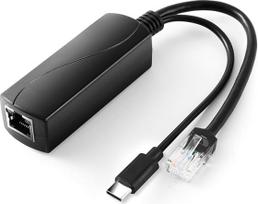 REVODATA 2.5G C tipo PoE daliklis 5V/4A, 48V PoE ir USB-C 5V/4A 20W išvestis, 2,5Gb/s Ethernet, IEEE802.3af/at, "Plug and Play", skirtas išmaniesiems namams, Raspberry Pi 4B/4B+ (TYPEC0504G)