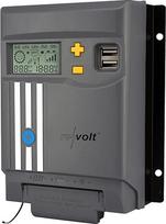 revolt MPPT saulės valdiklis: MPPT saulės energijos įkrovimo valdiklis 12/24 V akumuliatoriui, 20 A, ekranas, USB prievadas (saulės energijos įkrovimo valdiklis MPPT, saulės energijos valdiklis 12V, automobilio akumuliatoriaus būsenos ekranas)