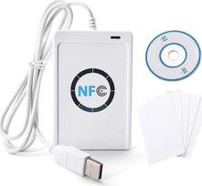 RFID NFC skaitytuvas / išorinis kortelių skaitytuvas ACR122U USB 2.0 Baltos spalvos kortelių skaitytuvas Chip ISO 14443A / B + nemokama programinė įranga, baltos spalvos