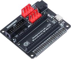 RGB matricos adapterio plokštės keitiklis "Raspberry Pi" ir "Raspberry Pi Pico" serijoms, su viena HUB75 sąsaja, dviem maitinimo įvesties jungtimis C tipo ir DC-044