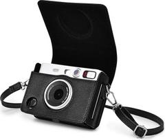 Rieibi Mini EVO Vintage PU odos apsauginis dėklas Fujifilm Instax Mini EVO momentiniam fotoaparatui su nuimamu petnešėliu