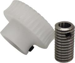 Ritzelgetriebe 1 Stück 0,8 Modul Schneckenradsatz POM 0,8 M 25 T Getriebe 5 mm Bohrung Schneckenwelle 1 bis 25 Übersetzungsverhältnis Schneckenrad for Getriebegetriebe Antriebsmechanik(8mm)