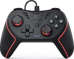 RivalPlay PC Controller mit 2-Tasten-Zuordnung, Kabelgebundener Joystick Controller Kompatibel für Win(7/8/10/11) mit Plug-and-Play Doppelter Vibration