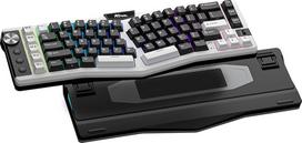 RK ROYAL KLUDGE A72 Alice Ergonomiška belaidė mechaninė klaviatūra su mygtukais / makro klavišais / lietimui jautria vardine plokštele, trimodė, 68%, 72 klavišai, "Hot Swap", "Win/Mac" programinė įranga, 7500 mAh baterija, QWERTY