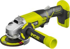 RYOBI 18 V ONE+ akumuliatorinis kampinis šlifuoklis R18AG-140S, disko skersmuo 115 mm, įskaitant 4,0 Ah akumuliatorių + įkroviklį + krepšį