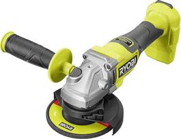 RYOBI 18 V ONE+ bešepetėlinis akumuliatorinis kampinis šlifuoklis RAG18BL-0, 125 mm skersmens diskas, apsauginis dangtelis be įrankių, be akumuliatoriaus ir įkroviklio