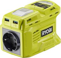 RYOBI 18V ONE+ 2 in 1 akumuliatorinis maitinimo inverteris RY18BI150B-0 (2 kartos, suderinamas su saulės baterijomis, 150 W, akumuliatorius ir įkroviklis neįtraukti)