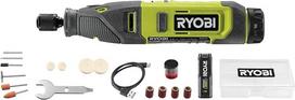 RYOBI 4V USB-LITHIUM akumuliatorinis rotacinis įrankis RRT4-120GA15 + 15 dalių priedų rinkinys + 1 x 4 V 2,0 Ah akumuliatorius ir USB-C įkrovimo kabelis