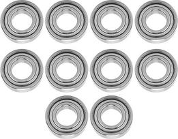 S6003ZZ Nerūdijančio plieno rutulinis guolis 17 mm ID | 10 vnt., dvigubai ekranuotas, skirtas mašinų keitimui / vibracijos mažinimui / aukštai temperatūrai | 35 mm OD, 10 mm aukštis
