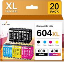 Sailner 604XL Druckerpatronen kompatibel für Epson 604 604XL Patronen Multipack für Expression Home XP-2205 XP-3200 XP-4200 XP-3205 Workforce WF-2910 WF-2930 WF-2950 (20 vnt.)