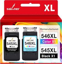 Sailner PG 545 CL 546 XL PG-545XL CL-546XL Multipack suderinama su "Canon" spausdintuvo kasete 545 546 XL, skirta "Pixma MX495 TR4550 TR4551 MG2550s MG2555s TS3150 TS3151 TS3350 MG30 MG30 50 50 MG051 (juoda)