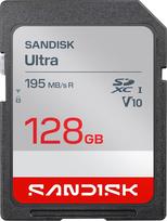 SANDISK Ultra SDXC UHS-I 128GB kortelė (iki 195MB/s skaitymo greitis, "Full HD" vaizdo įrašas, V10, U1, C10) SANDISK programėlė