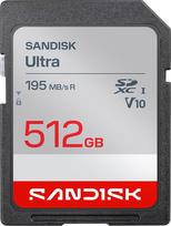 SANDISK Ultra SDXC UHS-I 512GB kortelė (iki 195MB/s skaitymo greitis, "Full HD" vaizdo įrašas, V10, U1, C10) SANDISK programėlė