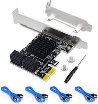 SATA kortelė, PCIe SATA kortelė, 4 prievadai su 4 SATA kabeliais, SATA 3.0 valdiklio išplėtimo kortelė