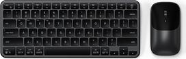 SATECHI Kabelloses Tastatur- & Maus-Set Slim CEX1, Bluetooth Multi-Geräte, mit USB-C-Empfänger, ????????-???????????????????????????????? ???????????????????????? Layout, idealiai tinka kompaktinėms kelių įrenginių darbo vietoms, Space Black